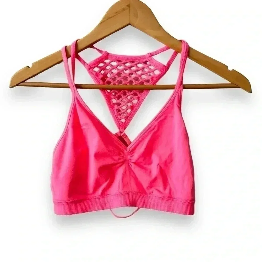 Victoria secret Barbie pink spandex bralette L - Picture 1 of 5
